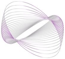 abstrakt 3d tolkning, vågig form, förvrängd sfär.3d tolkning. annorlunda regnbågsskimrande geometrisk former uppsättning. modern minimal metall objekt. trogen klämma konst png