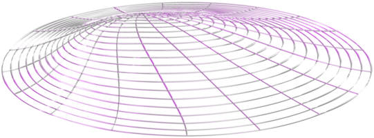 abstrakt 3d tolkning, vågig form, förvrängd sfär.3d tolkning. annorlunda regnbågsskimrande geometrisk former uppsättning. modern minimal metall objekt. trogen klämma konst png