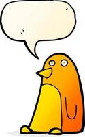 cartoon bird with speech bubble vector