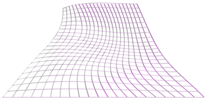 abstrakt 3d tolkning, vågig form, förvrängd sfär.3d tolkning. annorlunda regnbågsskimrande geometrisk former uppsättning. modern minimal metall objekt. trogen klämma konst png