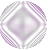 abstraktes 3d-rendering, wellenform, verzerrtes sphere.3d-rendering. verschiedene schillernde geometrische formen gesetzt. moderne minimale metallobjekte. futuristische ClipArt png