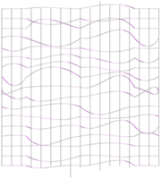 abstraktes 3d-rendering, wellenform, verzerrtes sphere.3d-rendering. verschiedene schillernde geometrische formen gesetzt. moderne minimale metallobjekte. futuristische ClipArt png