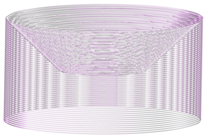 abstrakt 3d tolkning, vågig form, förvrängd sfär.3d tolkning. annorlunda regnbågsskimrande geometrisk former uppsättning. modern minimal metall objekt. trogen klämma konst png