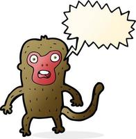 cartoon monkey with speech bubble vector