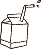 Milk Carton Charcoal Drawing vector