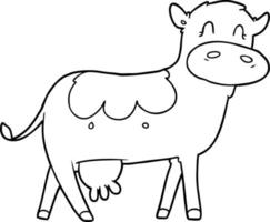 vaca lechera de dibujos animados vector