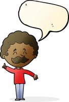 cartoon man with idea with speech bubble vector