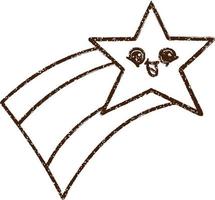 Shooting Star Charcoal Drawing vector