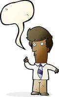 cartoon man with question with speech bubble vector