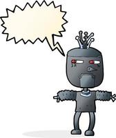 cartoon robot with speech bubble vector