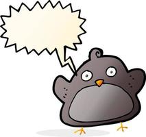 cartoon bird with speech bubble vector