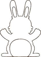 Rabbit Charcoal Drawing vector
