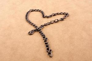 forma de cadena en forma de corazón foto