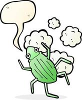 cartoon bug with speech bubble vector