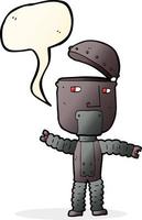 cartoon robot with speech bubble vector