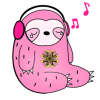 The music sloth png