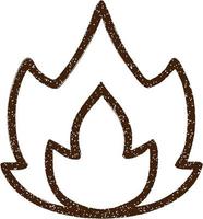 Fire Symbol Charcoal Drawing vector