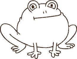 Fat Frog Charcoal Drawing vector