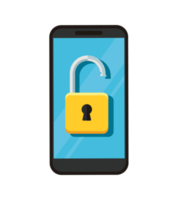 smartphone with master key. Smartphone security concept. png