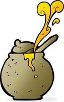 cartoon honey pot vector