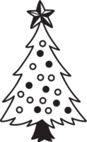 mano disegnato Natale albero illustrazione png