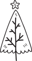 hand- getrokken Kerstmis boom illustratie png