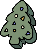 Hand Drawn christmas tree illustration png