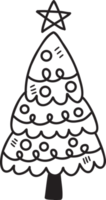 hand gezeichnete weihnachtsbaumillustration png