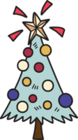 mano disegnato Natale albero illustrazione png