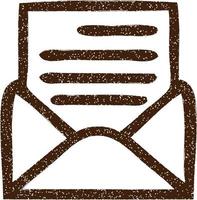 Envelope Letter Charcoal Drawing vector