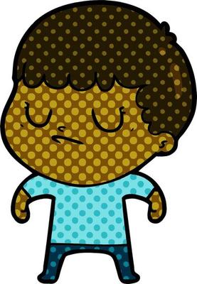 cartoon grumpy boy