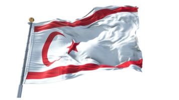 Turks republiek van noordelijk Cyprus vlag PNG