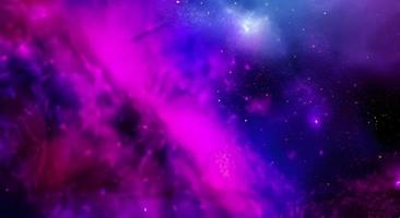 Night starry sky and bright blue red galaxy, horizontal background banner. photo