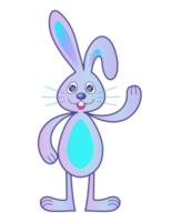 ilustração colorida de coelho dos desenhos animados. png com fundo transparente.