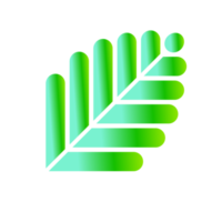 Botanical icon with vibrant colors and gradient. PNG with transparent background.