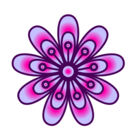 Botanical icon with vibrant colors and gradient. PNG with transparent background.