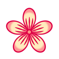 Botanical icon with vibrant colors and gradient. PNG with transparent background.