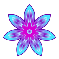 ícone botânico com cores vibrantes e gradiente. png com fundo transparente.