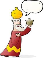 one of the three wise men with speech bubble vector