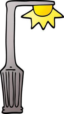 vector gradient illustration cartoon lamp post