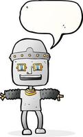 cartoon robot with speech bubble vector