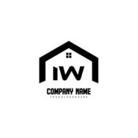 IW Initial Letters Logo design vector for construction, home, real estate, building, property.