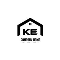 KE Initial Letters Logo design vector for construction, home, real estate, building, property.