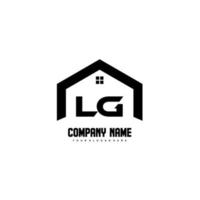 LG Initial Letters Logo design vector for construction, home, real estate, building, property.