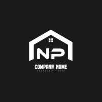 NP Initial Letters Logo design vector for construction, home, real estate, building, property.