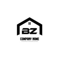 BZ Initial Letters Logo design vector for construction, home, real estate, building, property.