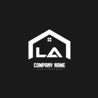 LA Initial Letters Logo design vector for construction, home, real estate, building, property.