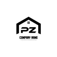 PZ Initial Letters Logo design vector for construction, home, real estate, building, property.