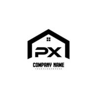 PX Initial Letters Logo design vector for construction, home, real estate, building, property.