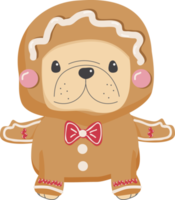 cute funny fancy Christmas cosplay french bulldog puppy png